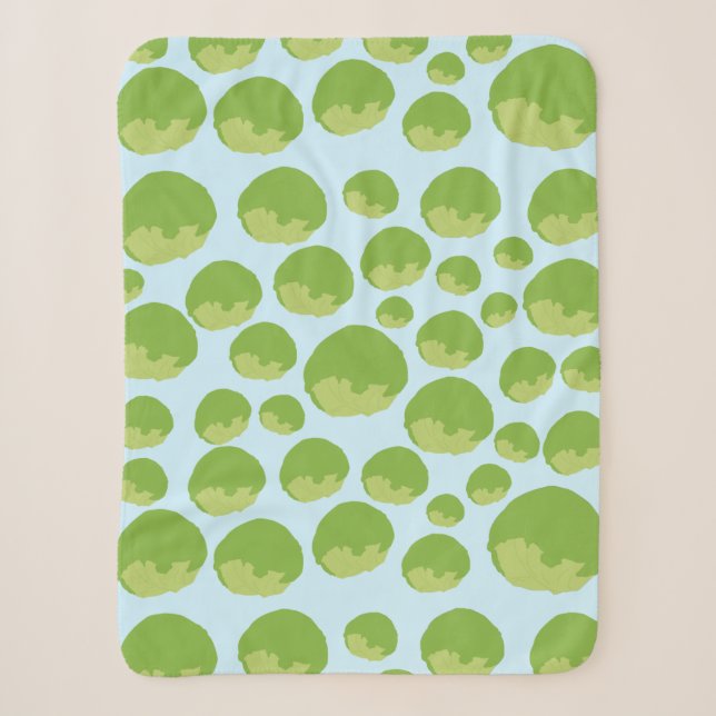Couverture Sherpa Motif de laitue (Devant)