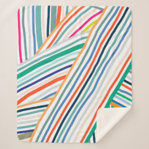 Couverture Sherpa Motif de ligne