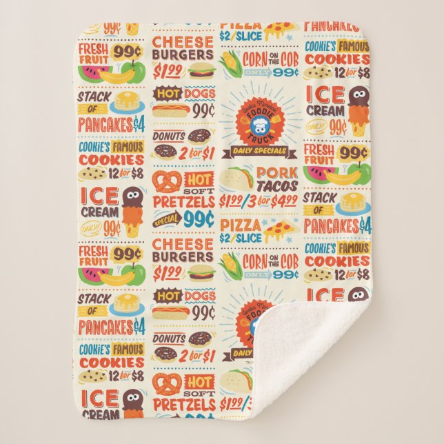 Couverture Sherpa Motif de monster Foodies (Devant)