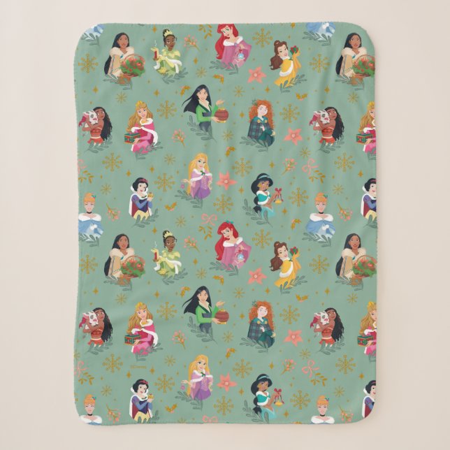 Couverture Sherpa Motif de Noël Disney Princess (Devant)