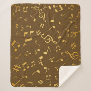 Couverture Sherpa Motif de notes musicales