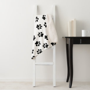 Couverture Sherpa Motif De Pâtes, Paniers De Chien, Paniers Noirs