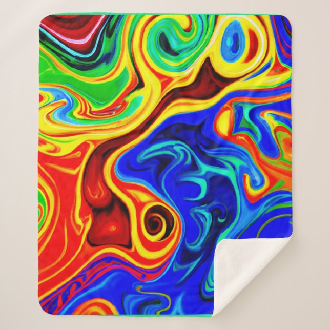 Couverture Sherpa Motif de style vif (Devant)