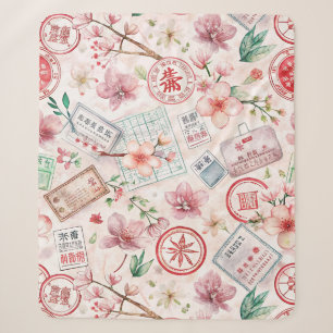 Couverture Sherpa Motif de tampon de voyage du monde vintage (1)
