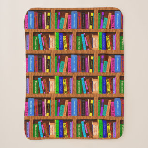 Couverture Sherpa Motif d'étagère de bibliothèque de livres joli