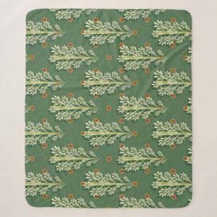 Couverture Sherpa Motif d'illustration des arbres de Noël