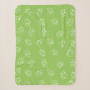 Couverture Sherpa Motif d'oeufs verts modernes