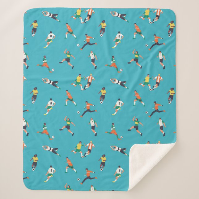Couverture Sherpa Motif du joueur de football (Devant)