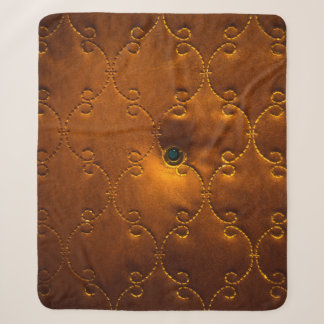 Couverture Sherpa Motif d'une porte en cuir véritable porte d'entrée