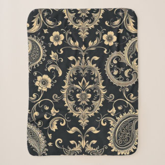 Couverture Sherpa Motif élégant vintage paisley damassé