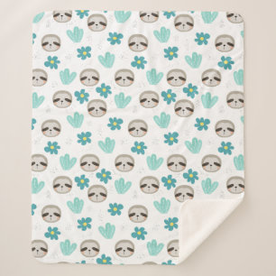 Couverture Sherpa Motif floral de paresse douce