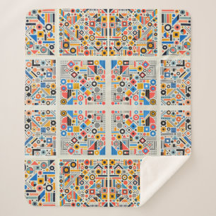 Couverture Sherpa Motif géométrique