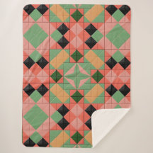 Motif Géométrique Coloré Avec Carré Symétrique