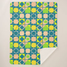 Motif Géométrique Coloré Avec Des Formes Vibrantes