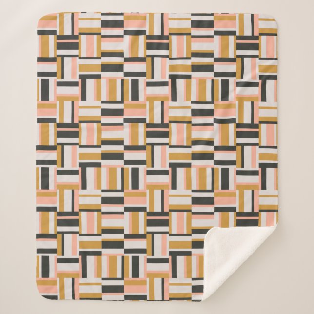 Couverture Sherpa Motif géométrique de forme (Devant)