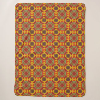 Couverture Sherpa Motif géométrique en treillis de milieu de siècle 