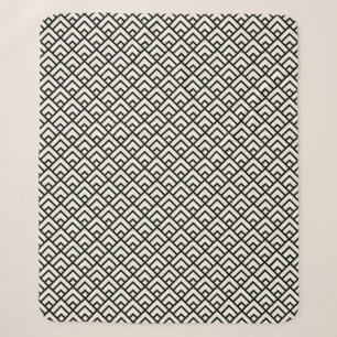Couverture Sherpa Motif géométrique noir et blanc