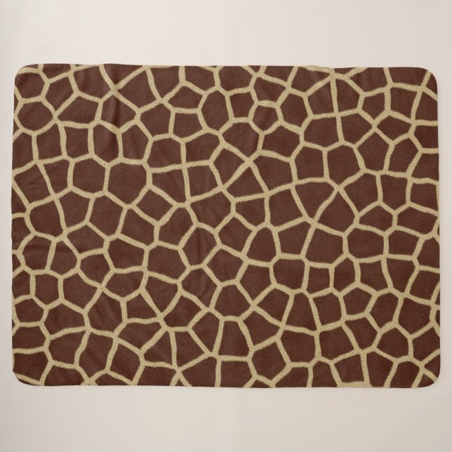 Couverture Sherpa Motif Giraffe (Devant (Horizontal))