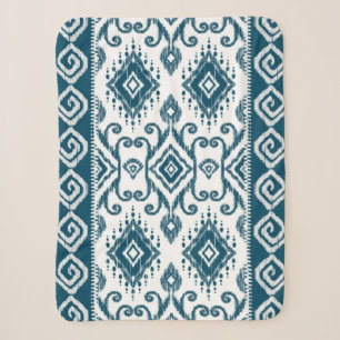 Couverture Sherpa Motif Ikat Paisley