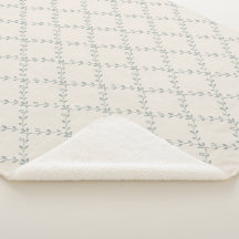 Motif Imprimé en Bloc de Treillis Floral de Sauge