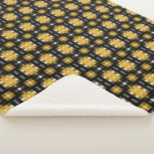 Couverture Sherpa Motif jaune et noir
