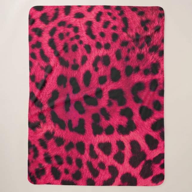 Couverture Sherpa Motif léopard (Devant)