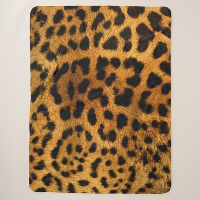 Couverture Sherpa Motif léopard (Devant)