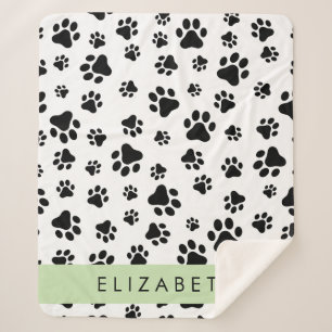Couverture Sherpa Motif mâle, Patrouilles de chien, Noir et Blanc, V