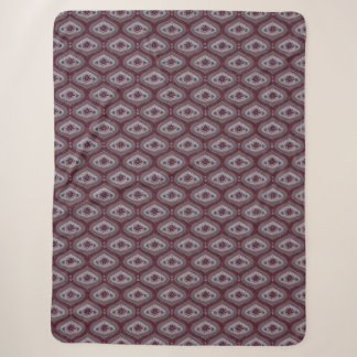 Couverture Sherpa motif marron flux et reflux