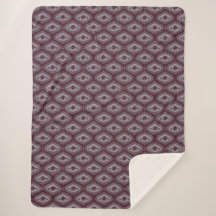 Couverture Sherpa motif marron flux et reflux
