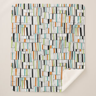 Couverture Sherpa Motif moderne de la moitié du siècle