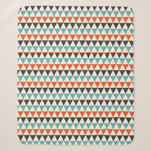 Couverture Sherpa Motif moderne de triangle de la rétro moitié du