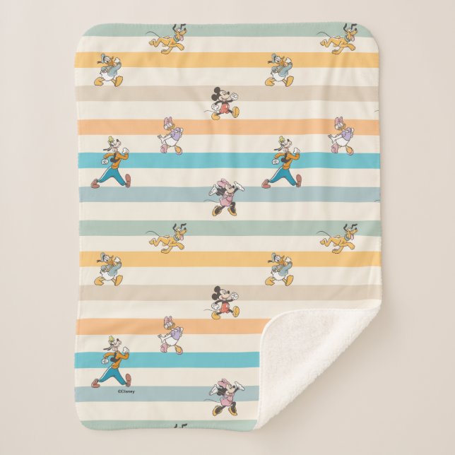 Couverture Sherpa Motif multiréglé classique Mickey & ses amis (Devant)