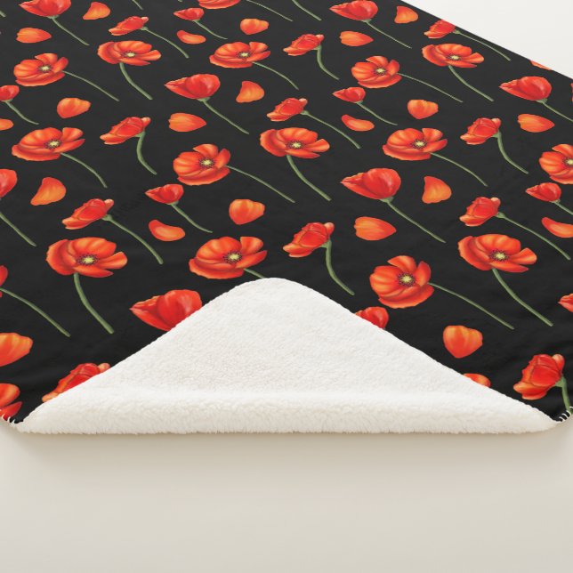 Couverture Sherpa motif noir (3/4)