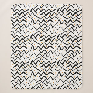Couverture Sherpa Motif noir de courses et de points de brosse