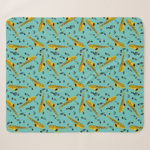 Couverture Sherpa Motif note musique saxophone
