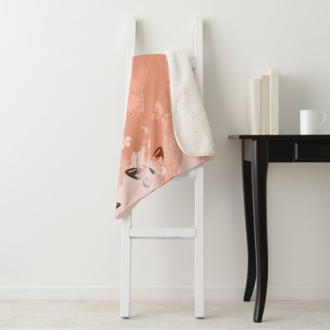 Couverture Sherpa Motif papillon 11 (En situation)