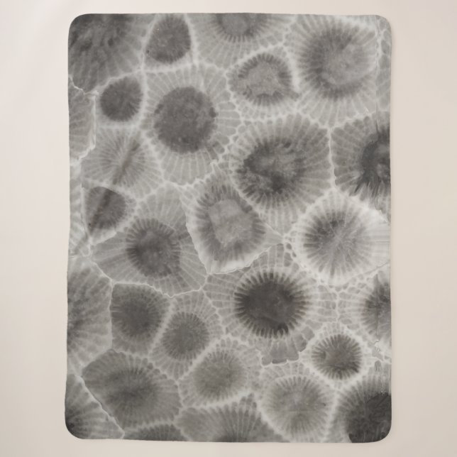 Couverture Sherpa Motif Petoskey Stone (Devant)
