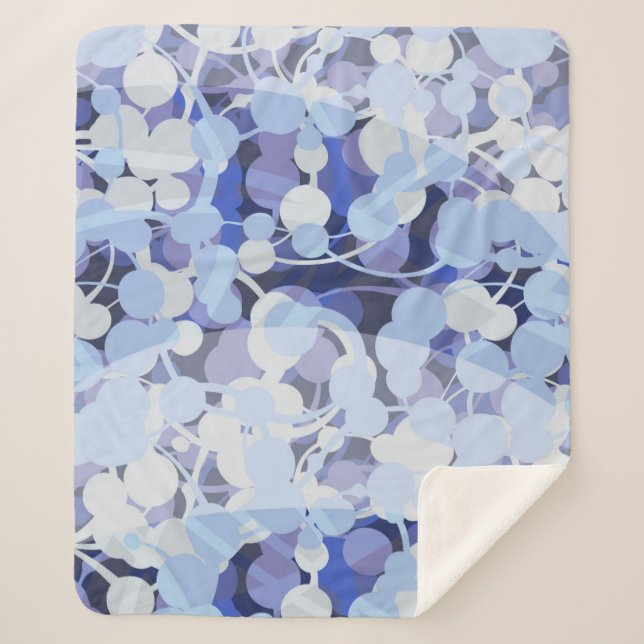 Couverture Sherpa Motif pourpre de microbe (Devant)