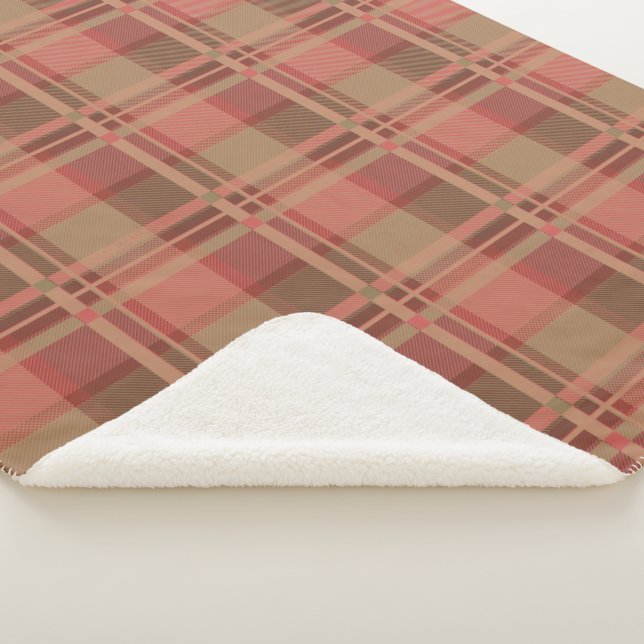 Couverture Sherpa Motif rose écossais Lady Tartan (3/4)