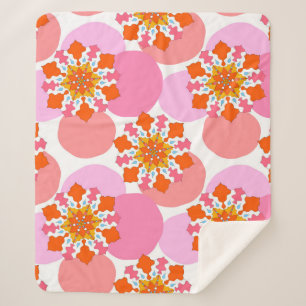 Couverture Sherpa Motif sans couture avec mandalas colorées. Briller