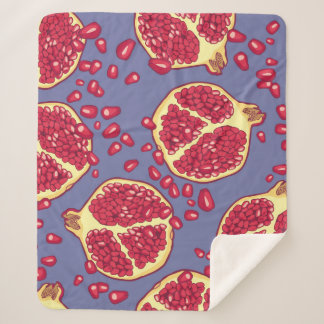 Couverture Sherpa Motif sans couture de grenade.