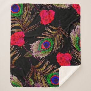 Couverture Sherpa Motif sans couture décorative avec belle waterco
