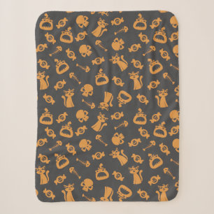 Couverture Sherpa Motif sans couture effrayant C (Style : 2)
