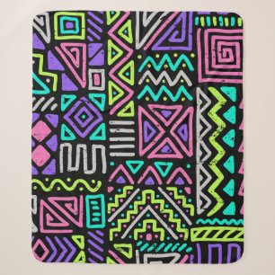 Couverture Sherpa  motif sans faille avec lignes abstraites. géométr