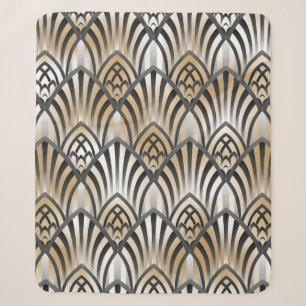 Couverture Sherpa Motif sans Seamless baroque. Patte ornementale vin