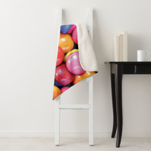Couverture Sherpa Motif Skittles