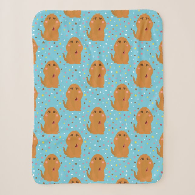 Couverture Sherpa Motif Snuffleupagus Blue Stars & Dots (Devant)