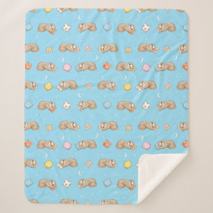 Couverture Sherpa Motif somnolent de paresse de temps