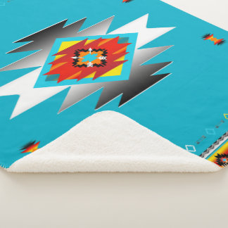 Couverture Sherpa Motif Sud-Ouest 8, couleurs changeantes